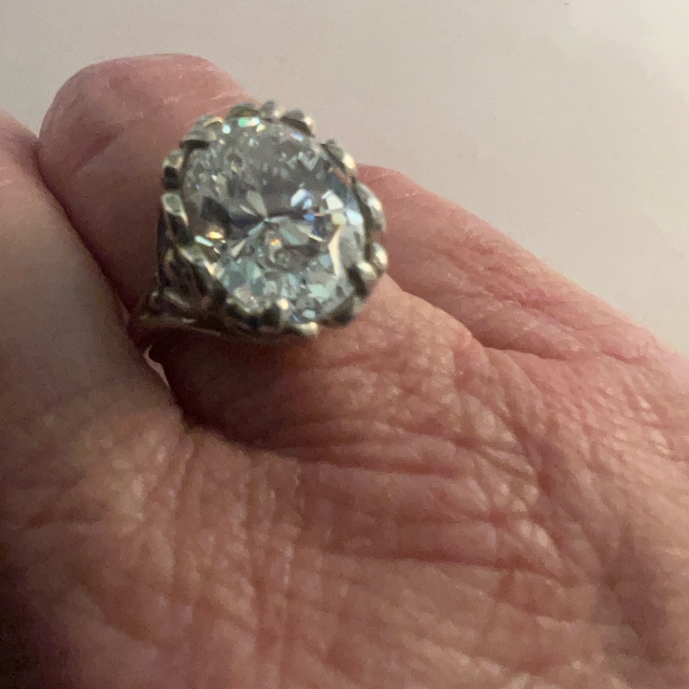 Sterling Silver “Kabana” Large CZ Ring - Picture 2 of 5
